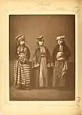 1. Armenian woman from Burdur 2. Turkmen woman from Karie de Outmouk 3. Kurdish woman from Sarıkaya