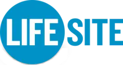 Logo text reads "LifeSite". "Life" is in white block caps over a turquoise circle, "site" is in turquoise block caps beside the circle.