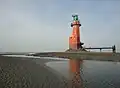 Lighthouse at low tide