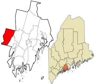 Location in Lincoln County and the state of Maine.