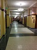 A hallway inside Lind Hall