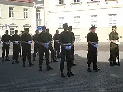 Members of the Honor Guard Company during their training.