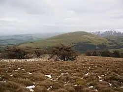 Little Mell Fell, seen from Great Mell Fell, showing the two ridges with the intervening valley