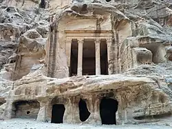 Little Petra, temple or chapel over 3-chamber rock-cut dwelling[68]