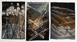 Fate triptych 1996. 130x90 each part, original weaving, linen, half-wool