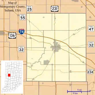 Lapland is located in Montgomery County, Indiana