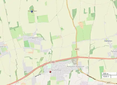 map showing the local area where Kelly lived; his home and the position of his body are marked.