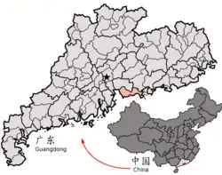 The geographical location of Shenzhen Special Economic Zone in China