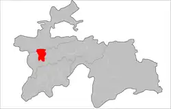 Location of the district in Tajikistan