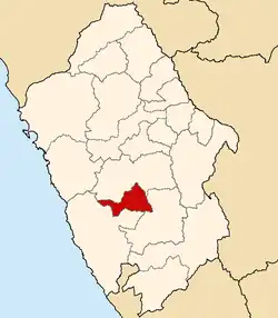 Location of Aija in the Ancash Region