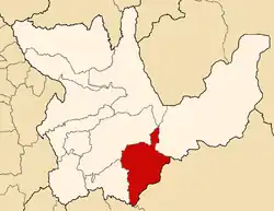 Location of Pachitea in the Huánuco Region