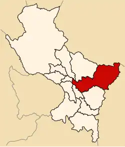 Location of Quispicanchi in the Cusco Region