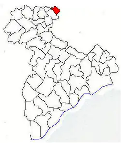 Location in Giurgiu County
