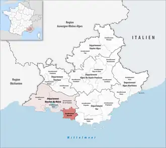 Location within the region Provence-Alpes-Côte d'Azur