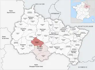 Location within the region Grand Est