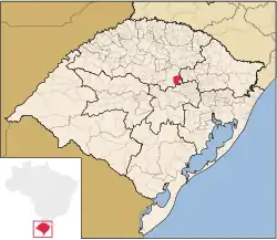 Location of Fontoura Xavier in Rio Grande do Sul