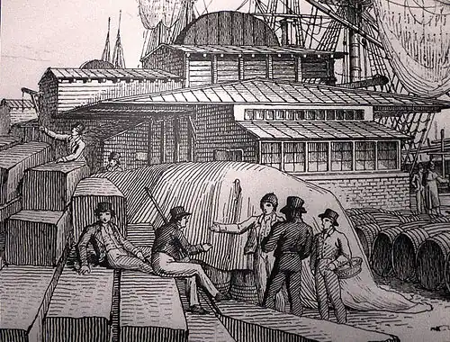 Customs and Excise, London Docks, 1820
