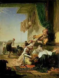 Lord Byron Reposing in the House of a Fisherman Having Swum the Hellespont by William Allan