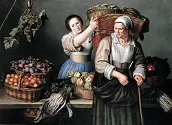 At the market stall, painting by Louise Moillon, 1609