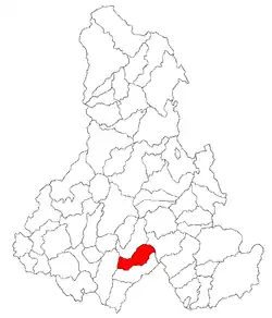 Location in Harghita County