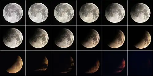 Eclipse progression as seen from Oria, Italy
