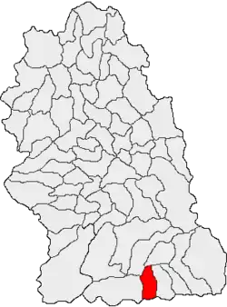 Location in Hunedoara County