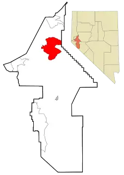 Location of Silver Springs, Nevada