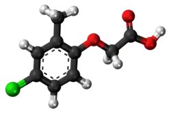 Ball-and-stick model of the MCPA molecule
