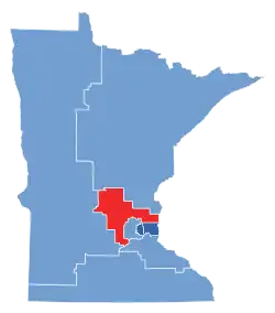 Congressional district results for Chutich v. MacDonald Chutich: &nbsp;&nbsp;&nbsp;&nbsp;&nbsp;50–60% &nbsp;&nbsp;&nbsp;&nbsp;&nbsp;60–70% MacDonald: &nbsp;&nbsp;&nbsp;&nbsp;&nbsp;50–60%