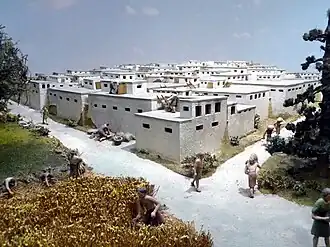 Model of the Çatal Höyük site, Thuringian Museum of Prehistory.