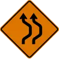 CW24-1aR Double reverse curve (right) (2 lanes)
