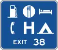 D9-18 General services (up to 6 symbols) with exit number