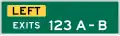 E1-5kP 3 Digit Left Exit Number with dual letter suffix (plaque)