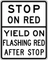 R10-23a Stop on red - yield on flashing red after stop
