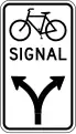 R10-41a Bicycle signal optional movement (left and right turns)