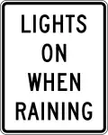 R16-6 Lights on when raining