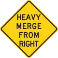 W4-7R Heavy merge from right