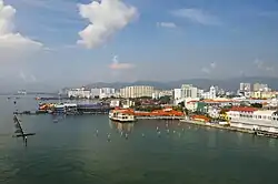 The South Channel along the eastern shoreline of George Town