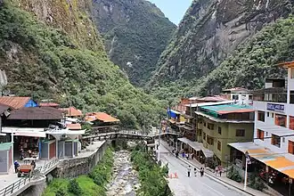 Rio Aguas Calientes flowing through the town.