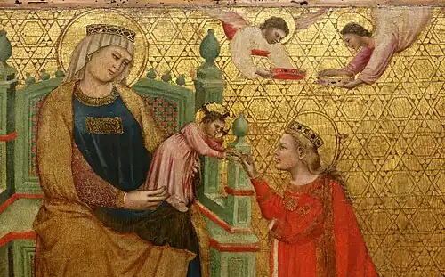 Mystical Marriage of Saint Catherine by Master of the Redeemer, c. 1310-1350