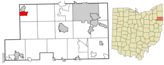 Location in Mahoning County, Ohio