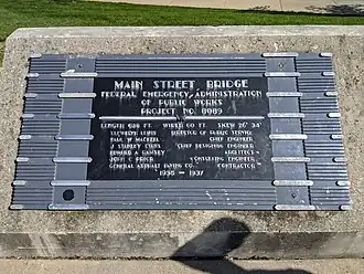 1937 bridge specifications plaque