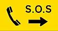 SOS nearby signs, usually found at road barrier