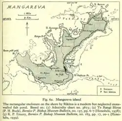 Map of Mangareva dated from 1938