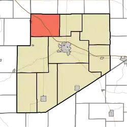 Location of Adams Township in Decatur County