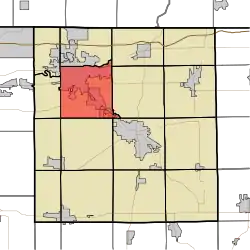 Location of Concord Township in Elkhart County