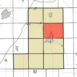 Location in Wells County