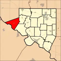 Location in Randolph County