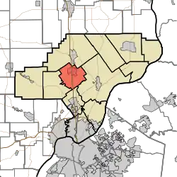 Location of Union Township in Clark County