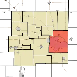 Location in Wayne County
